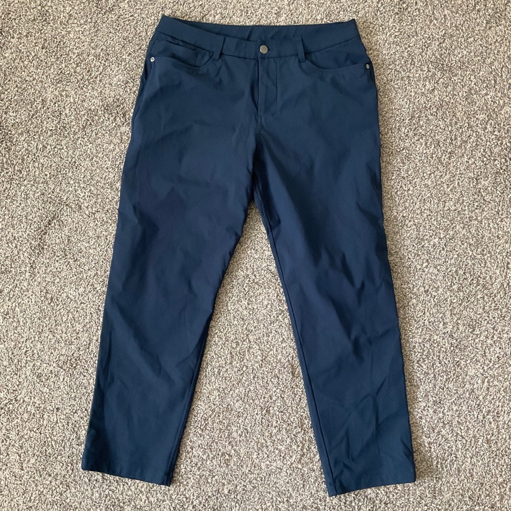 Lululemon Men ABC Classic-Fit 5-Pocket Pant 33 Warpstreme Dark Blue